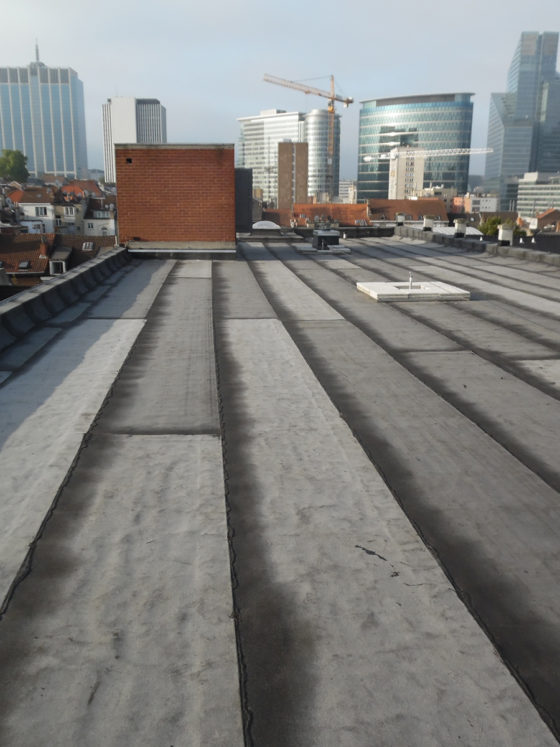 réalisation d'une toiture plate à Bruxelles